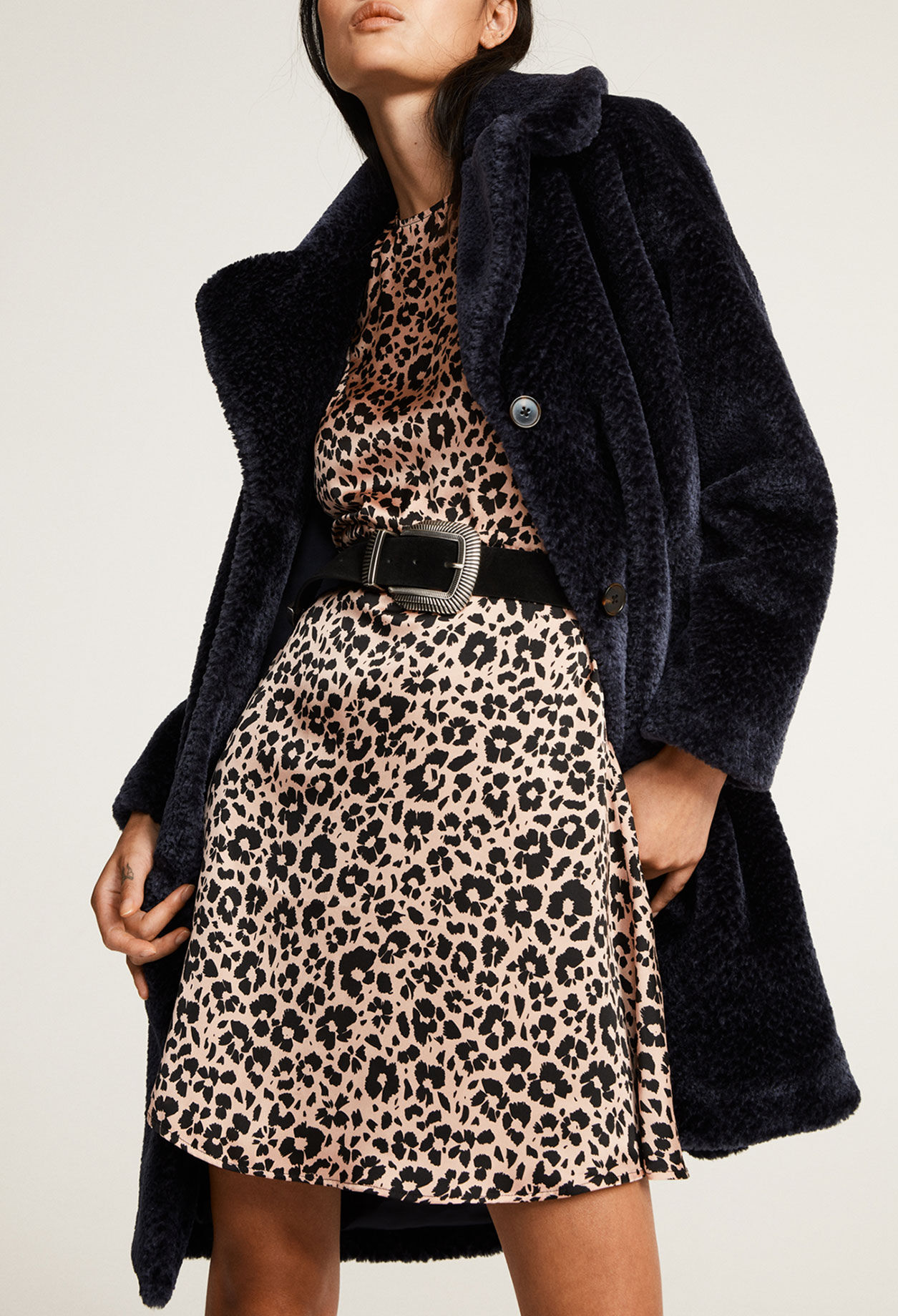 Leopard print skater dress