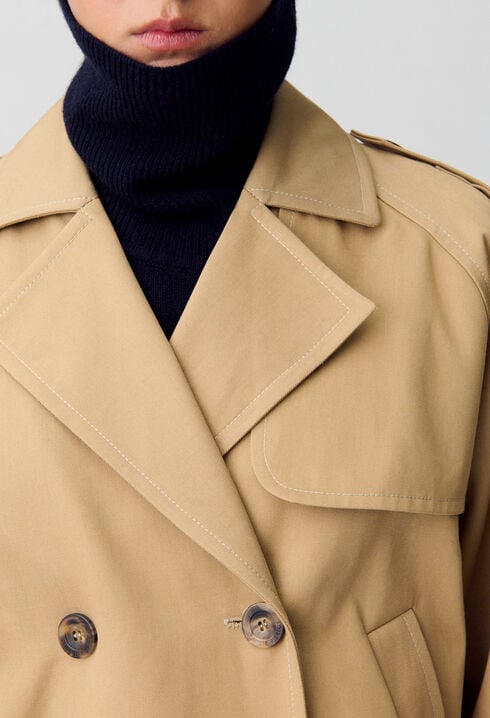 Short trench jacket