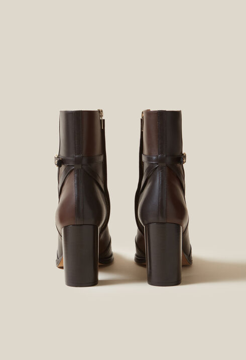 Patchwork Patent Leather Boots