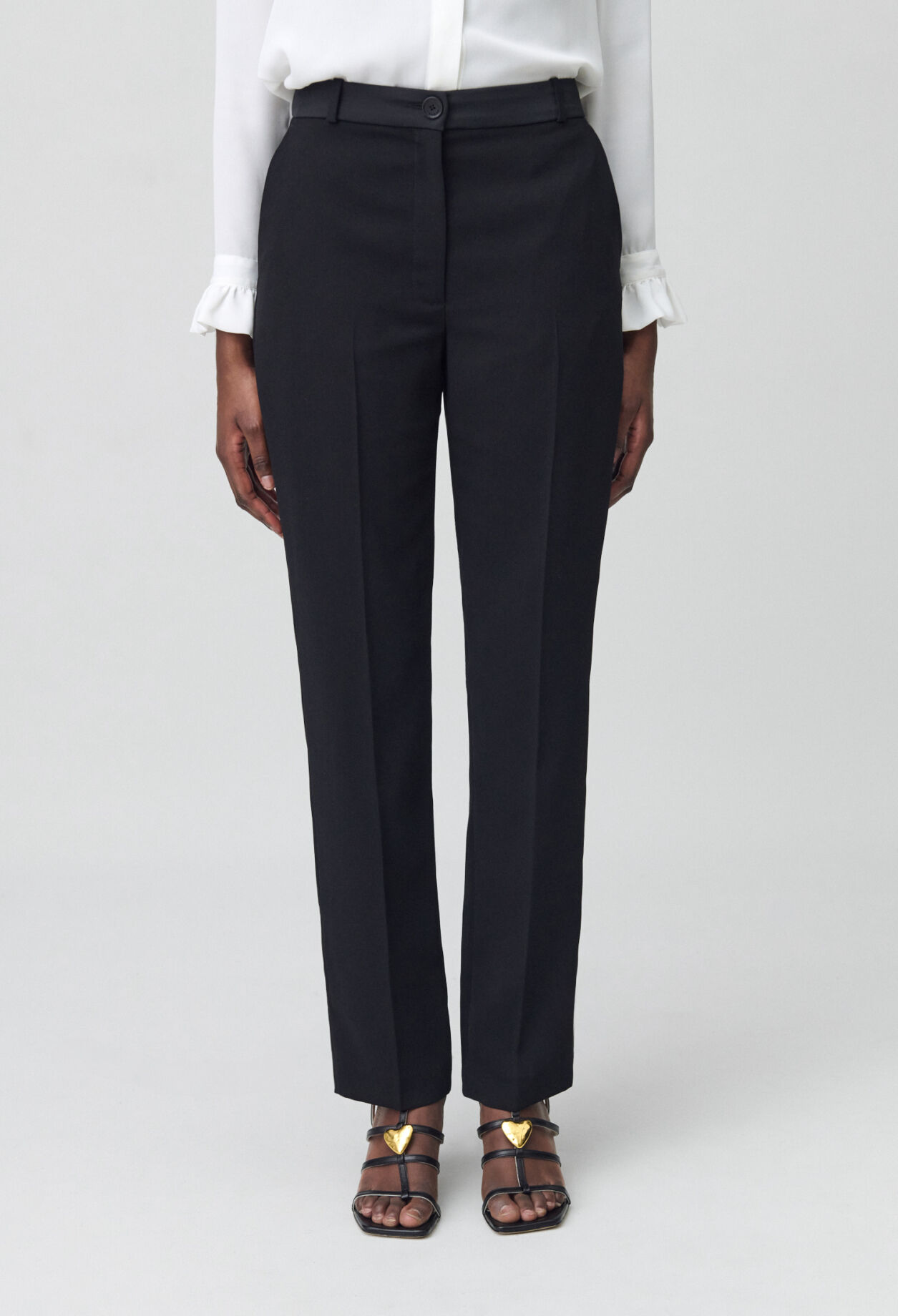 Cigarette-cut Tailored Trousers