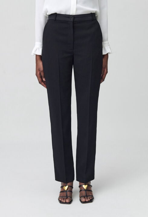 Cigarette-cut Tailored Trousers