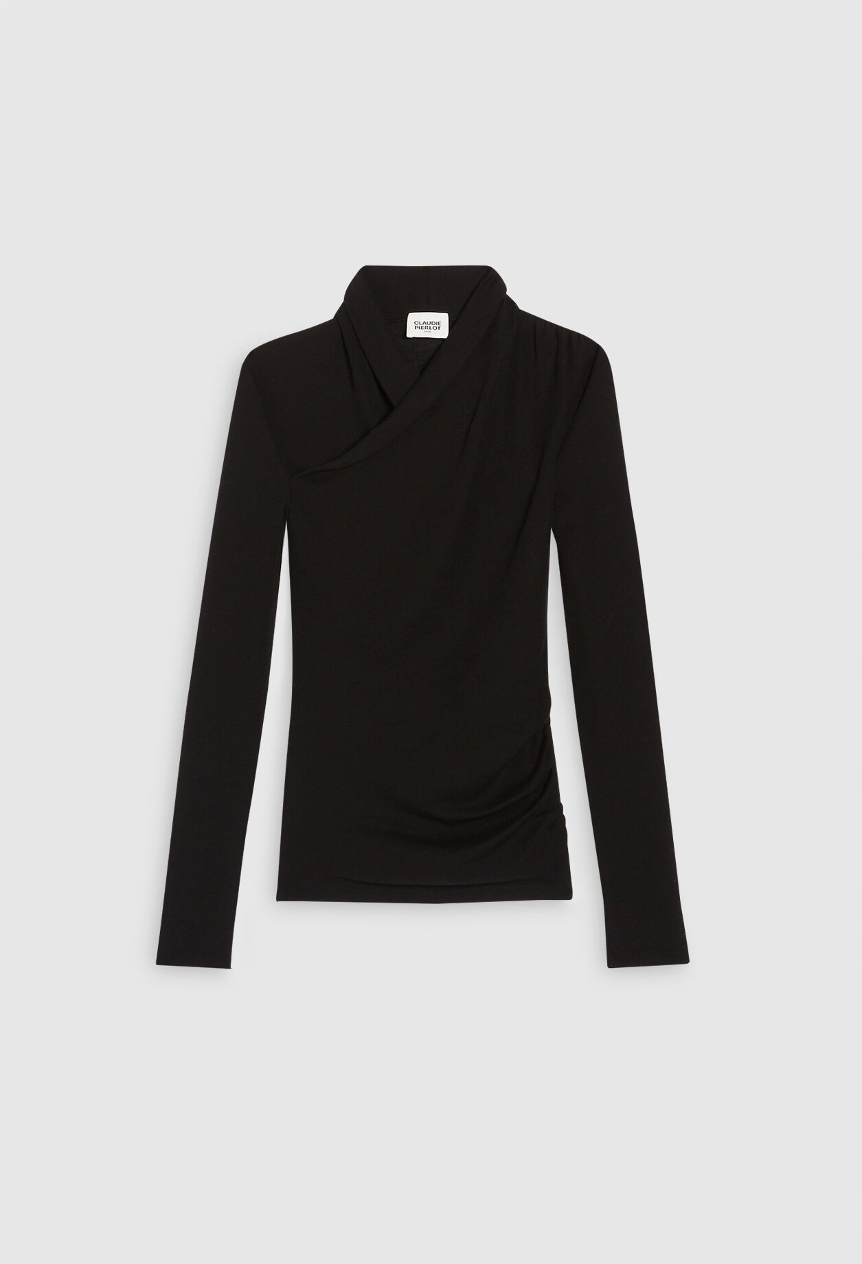 Top with crisscross collar