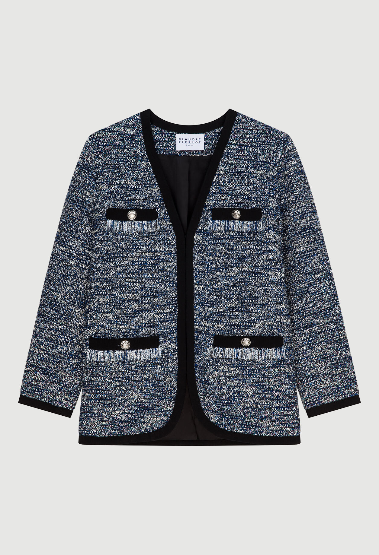 Tweed jacket with braids