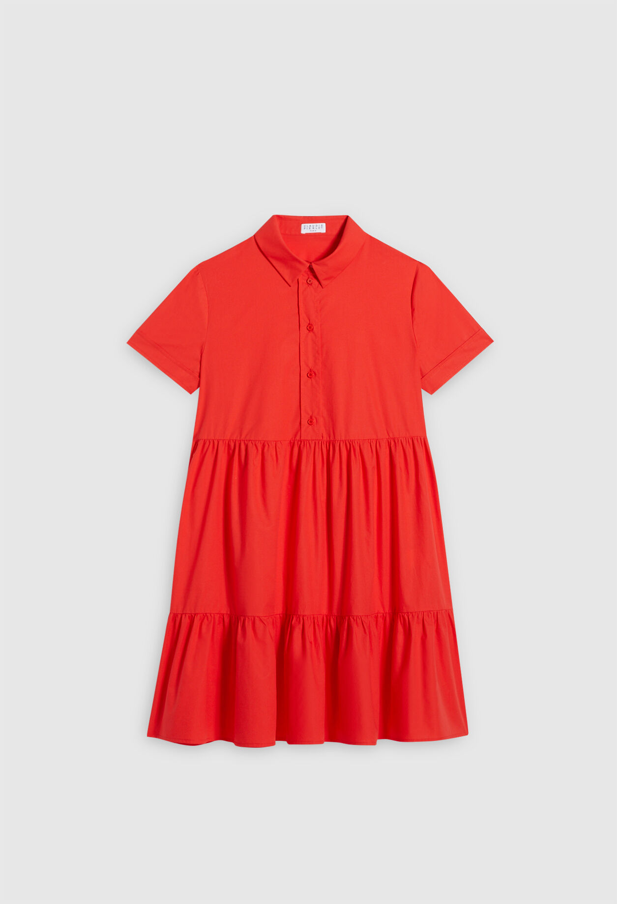 Sleeveless organic cotton flared dress