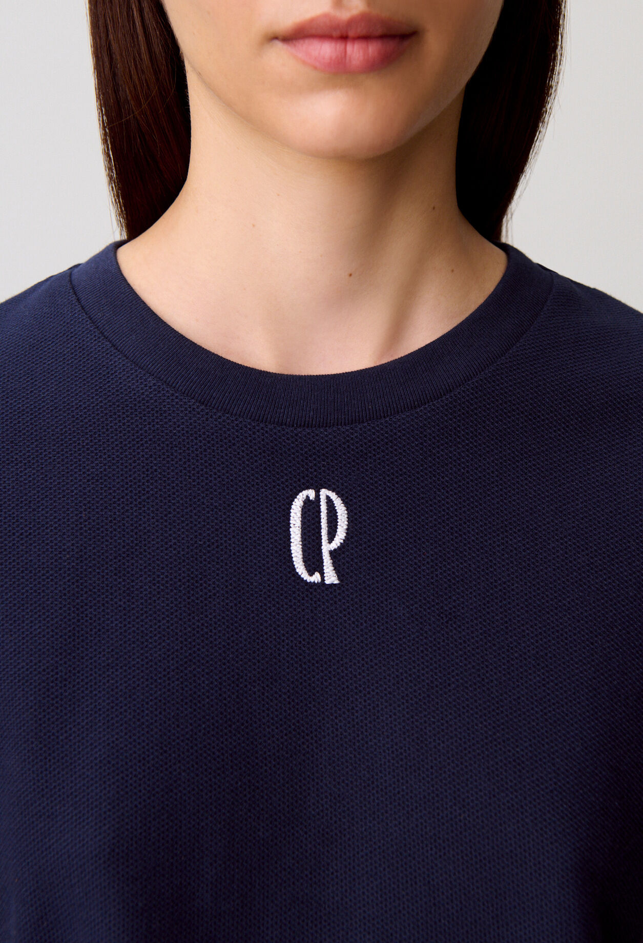 Embroidered cotton T-shirt