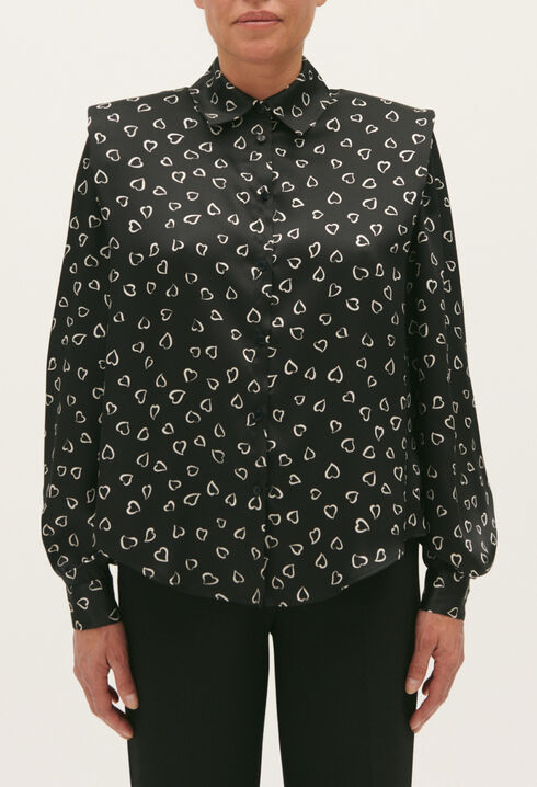 Floaty heart print shirt
