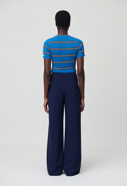 Straight-Leg Sailor Trousers