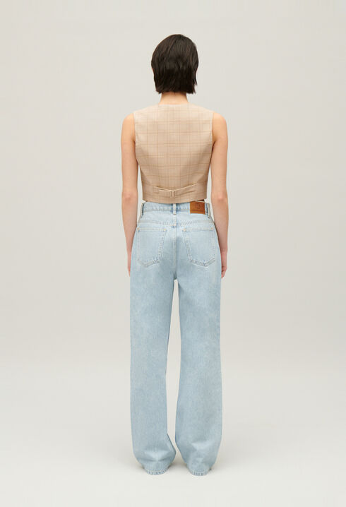 Faded blue Louis flare jeans