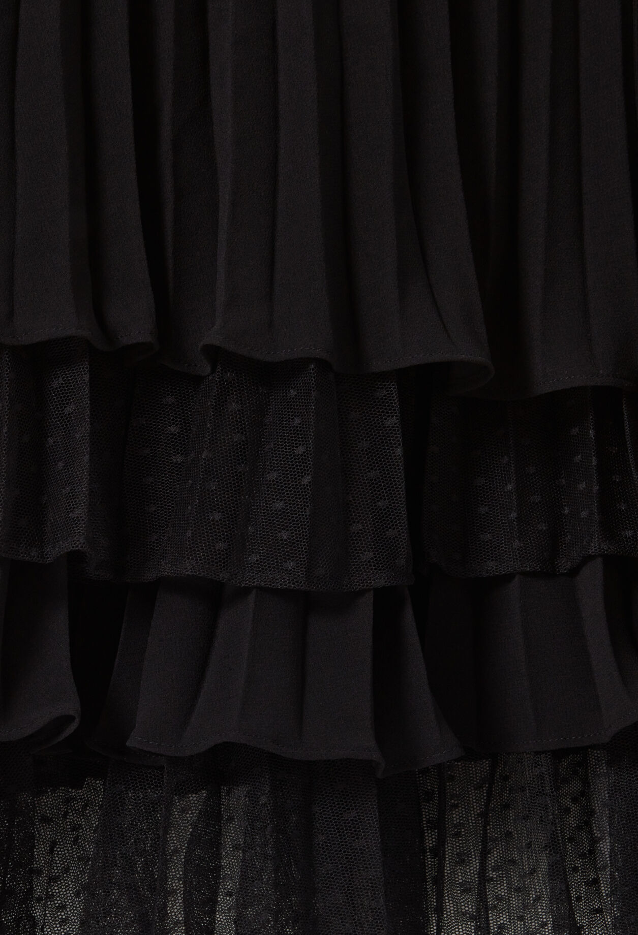 Black ruffled short dress
