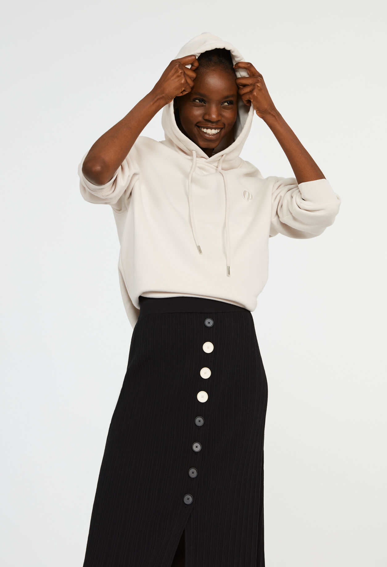 Long knitted skirt