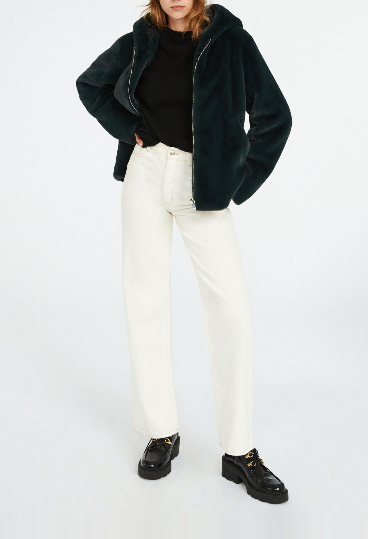 Faux fur jacket