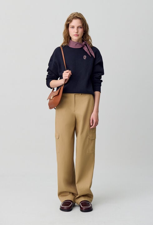 Scarf Collar Sweatshirt