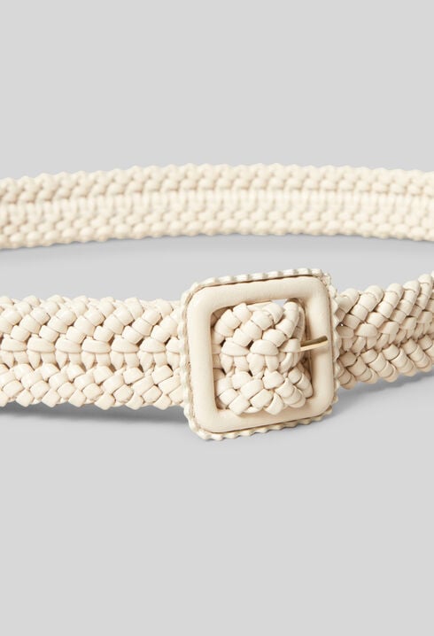 Braided leather belt