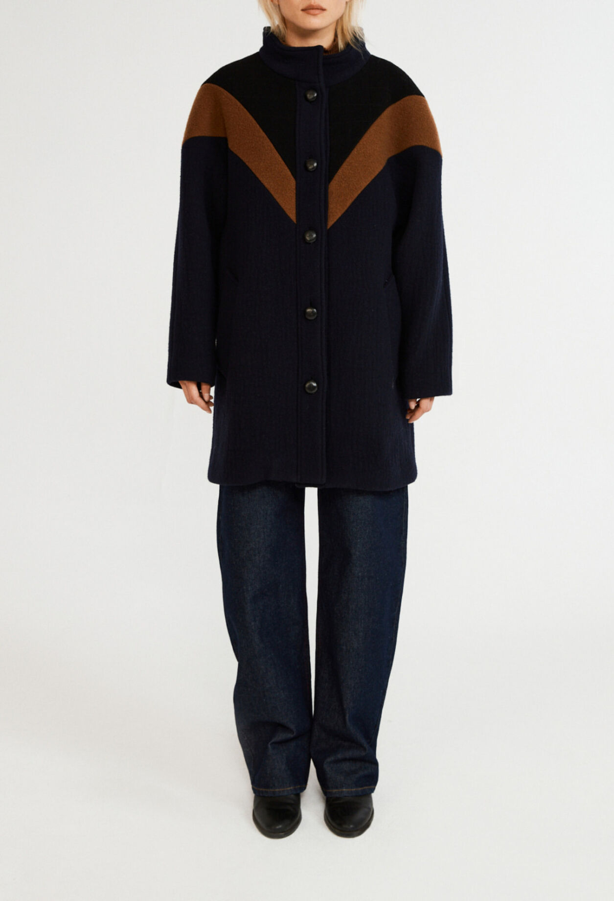 Mid-length wool coat