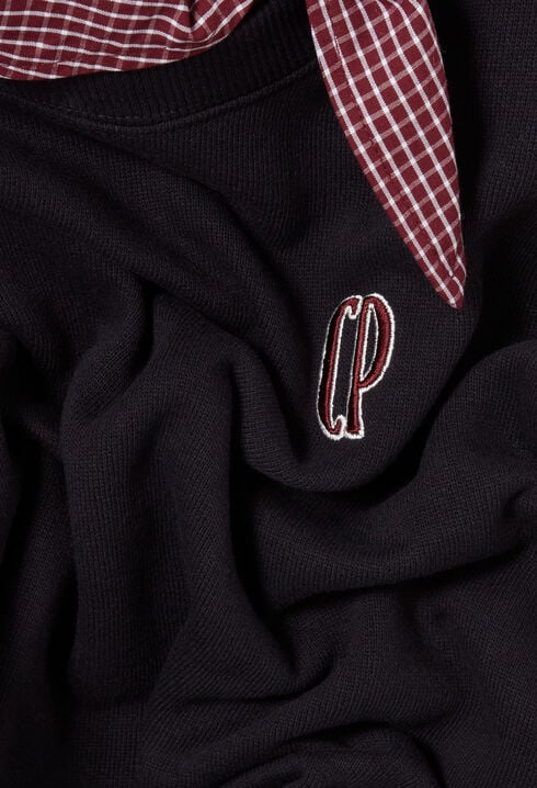 Scarf Collar Sweatshirt