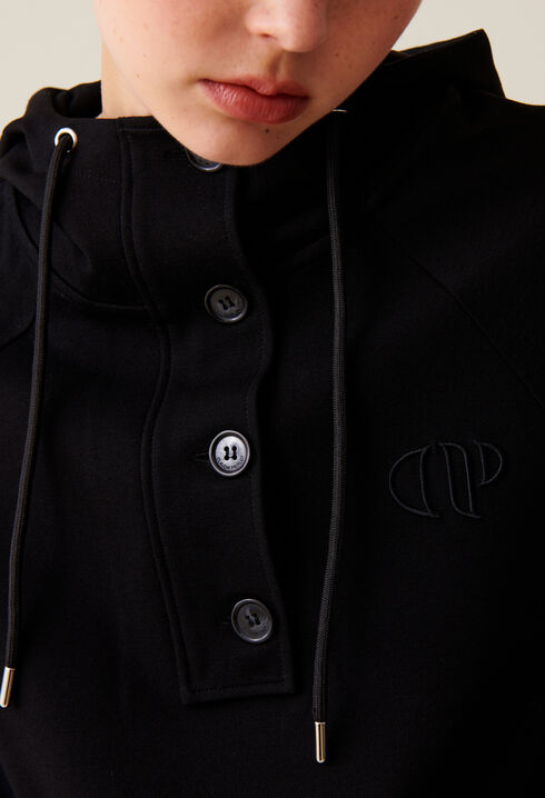 Black oversized hoodie