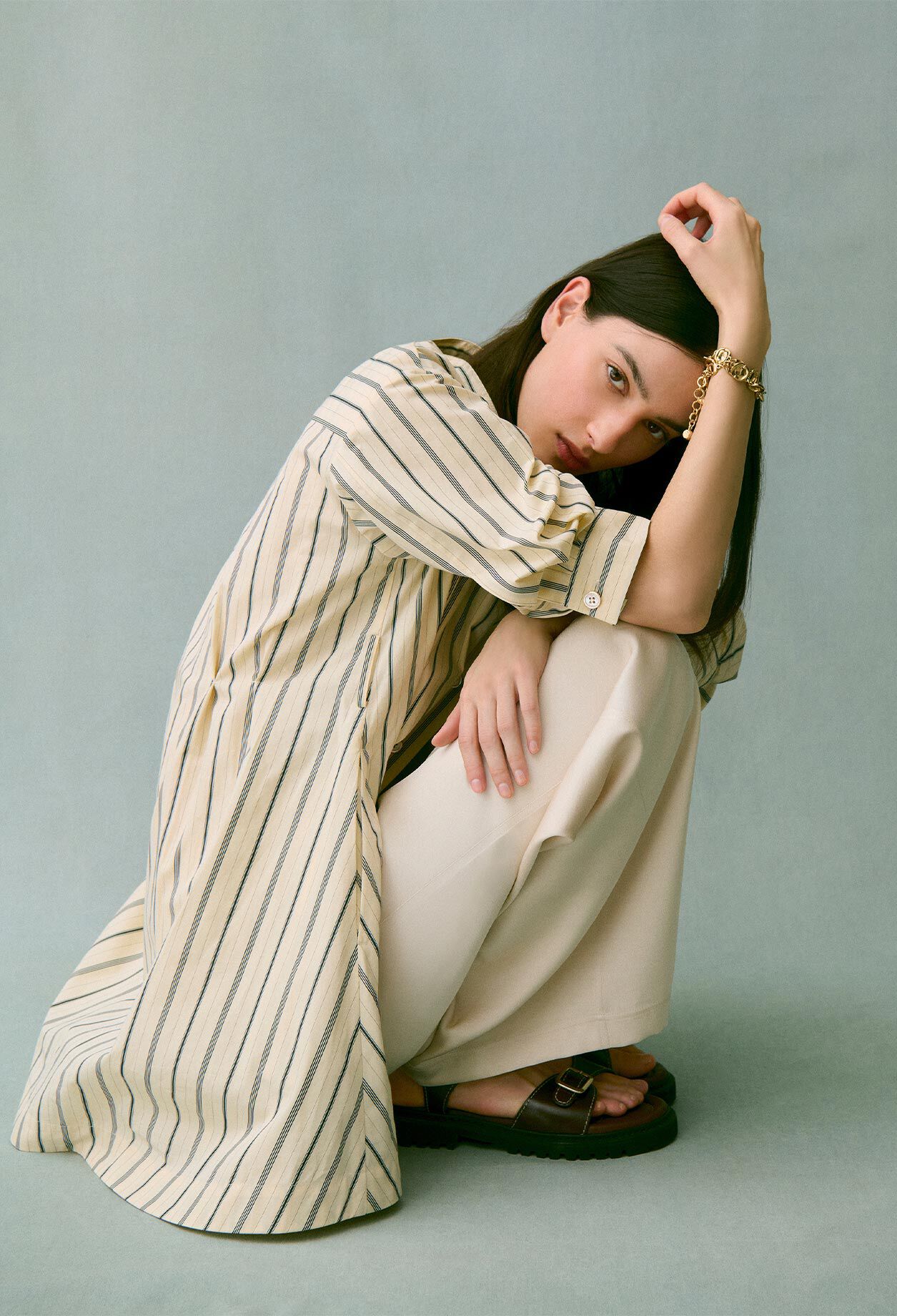 Satin trousers