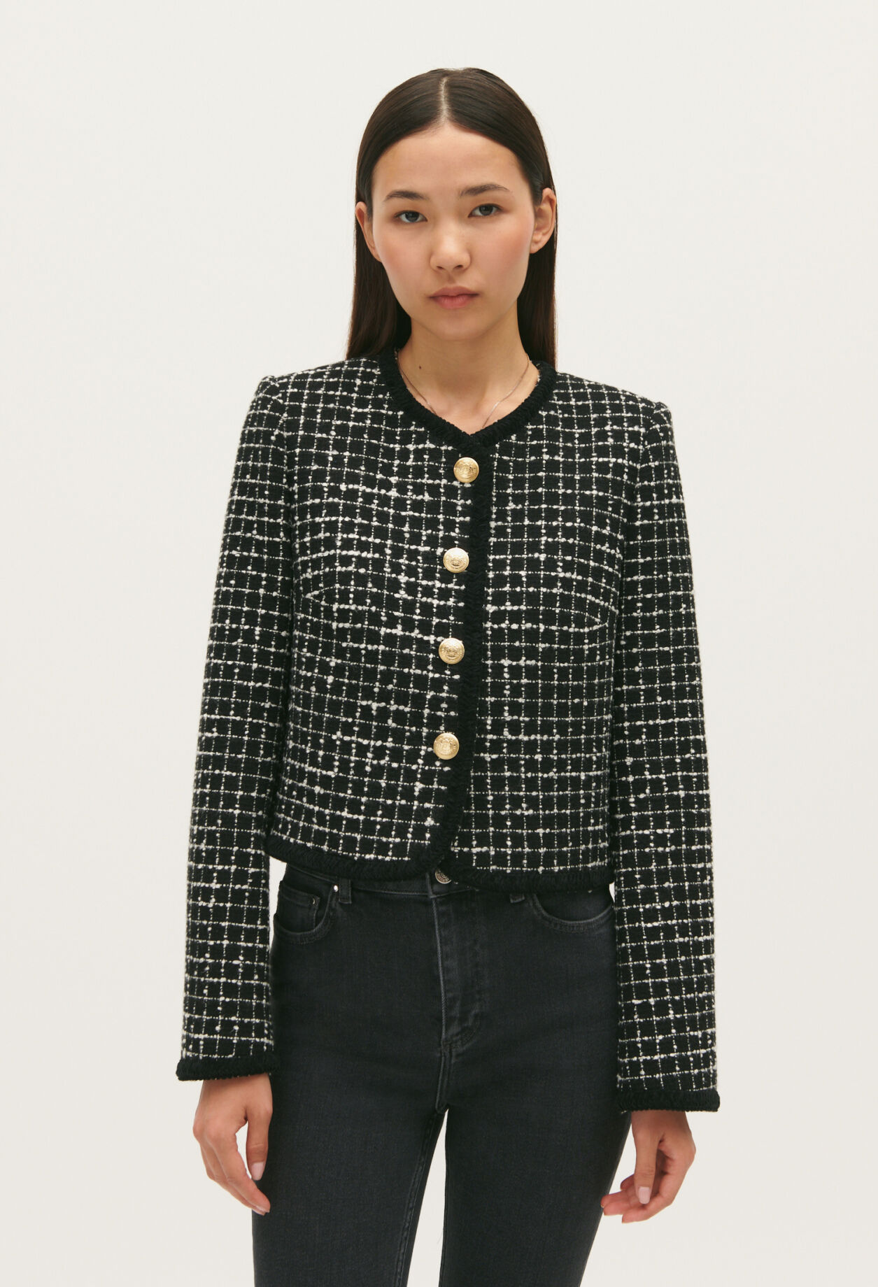 Veste tweed claudie pierlot outlet