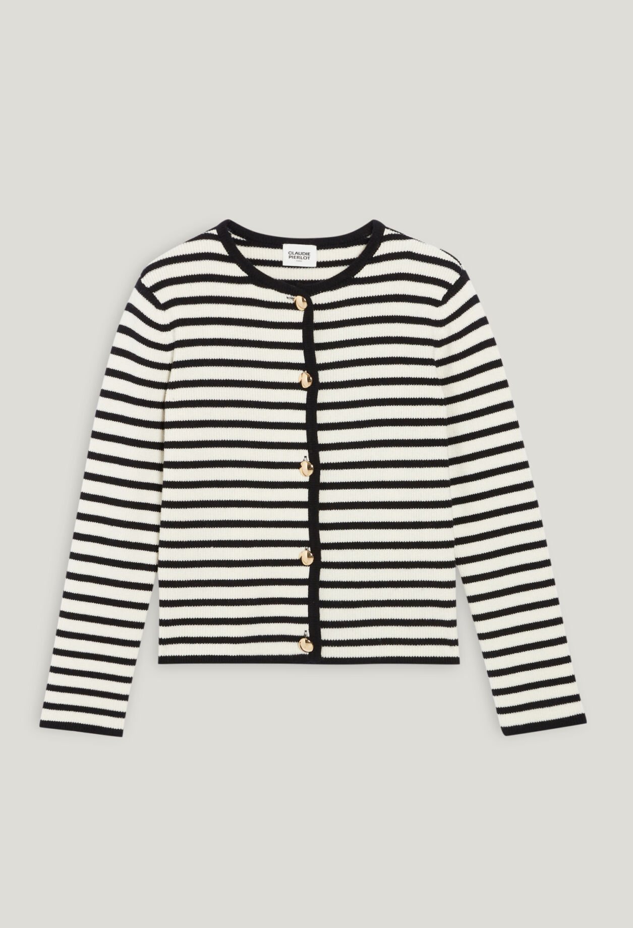 Two-tone striped cardigan 