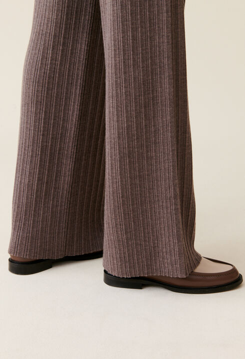 Flared Knit Trousers