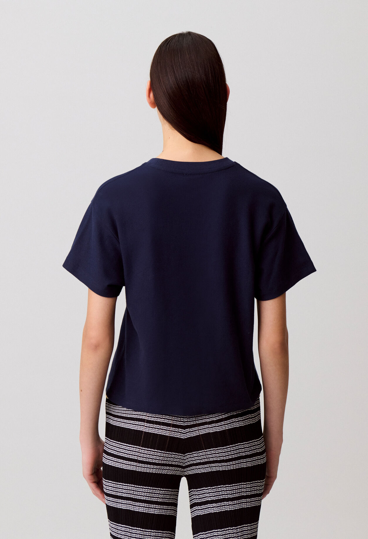 Embroidered cotton T-shirt