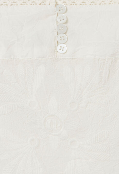Short Dress with Embroidered Bodice