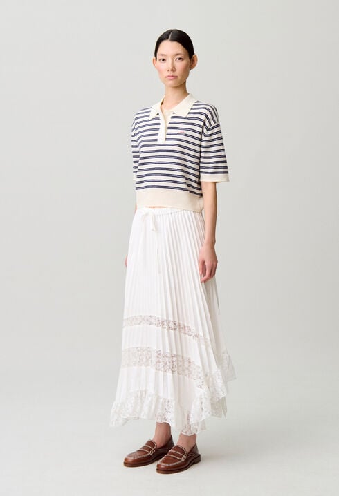 Floral pleated skirt