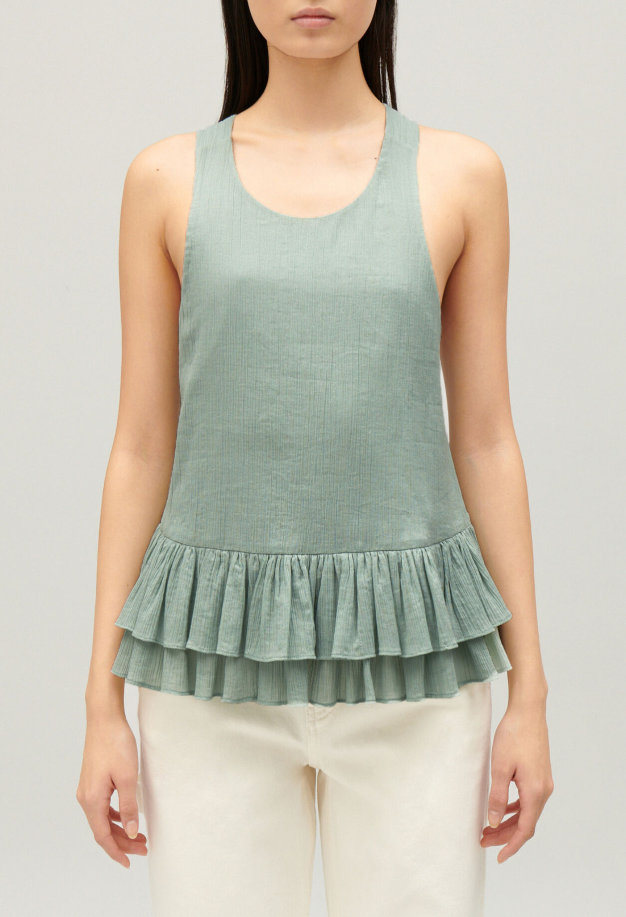 Ruffled crop top