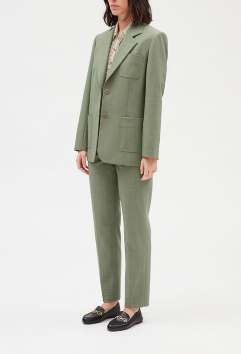Khaki suit jacket