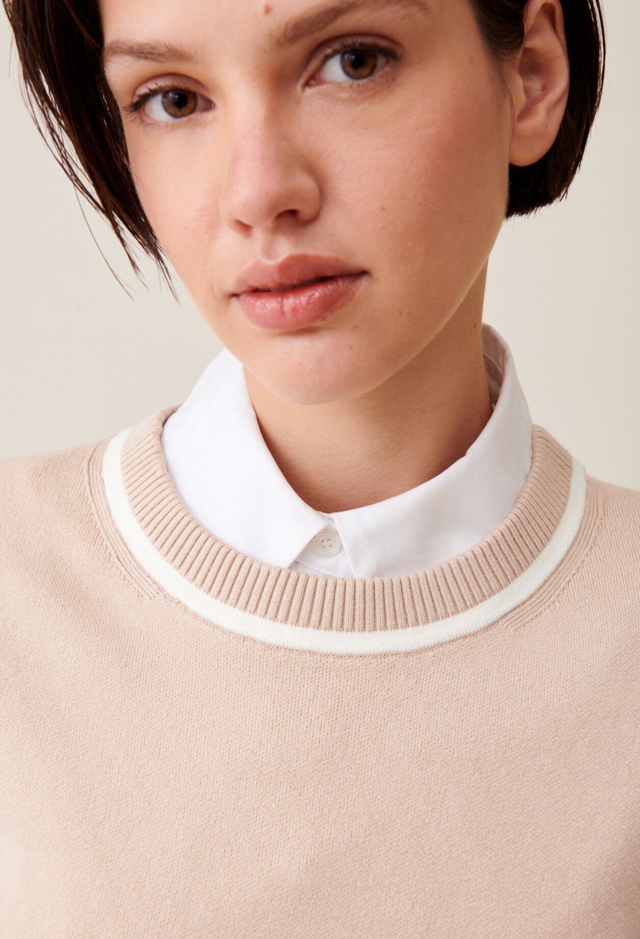 Striped knitted jumper