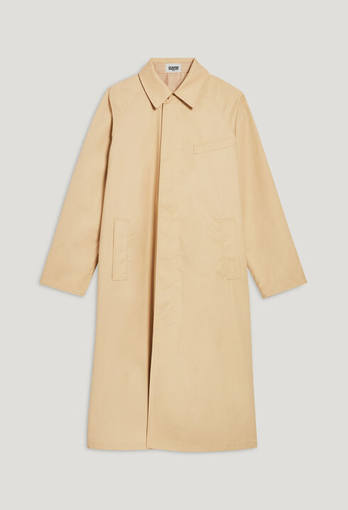 Beige reversible mid-length coat