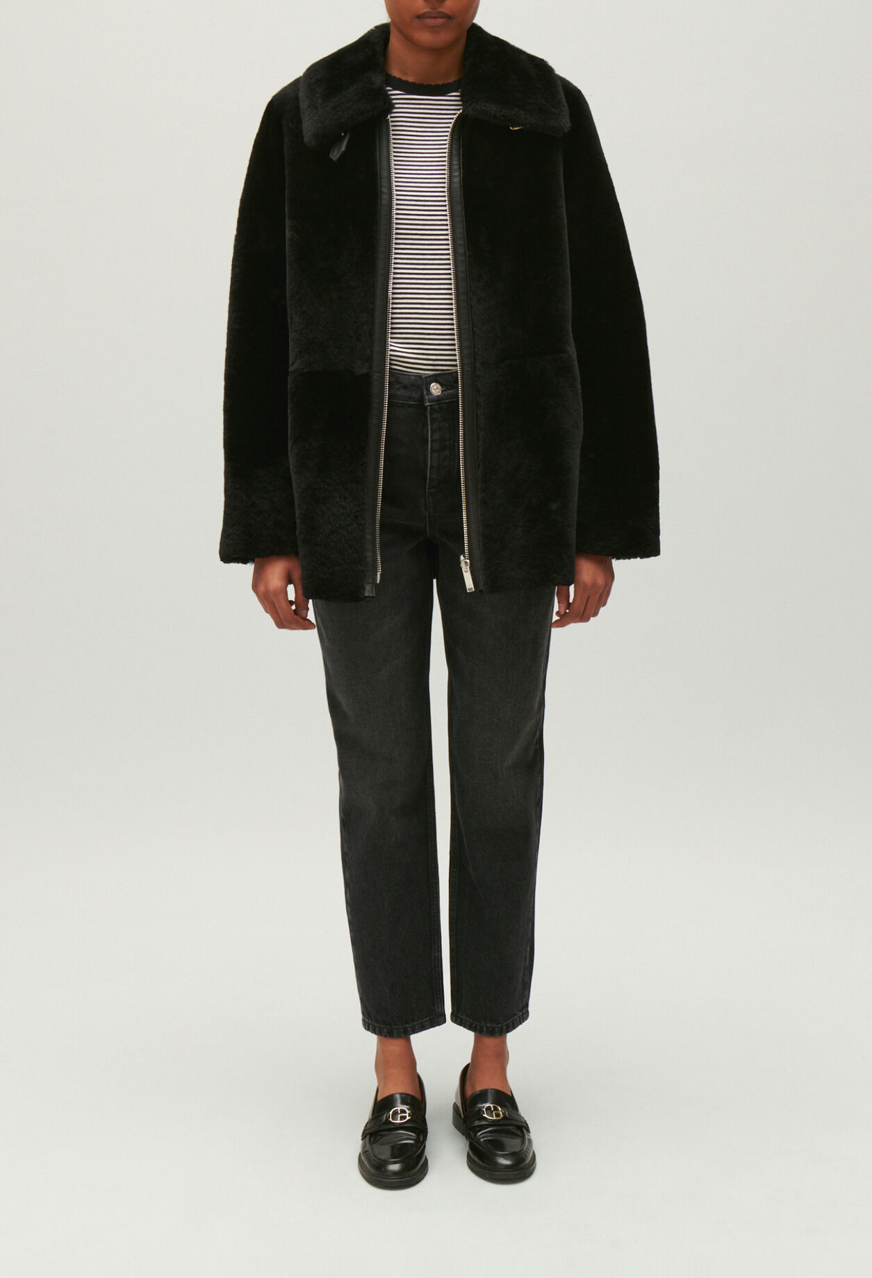 Zipped coat