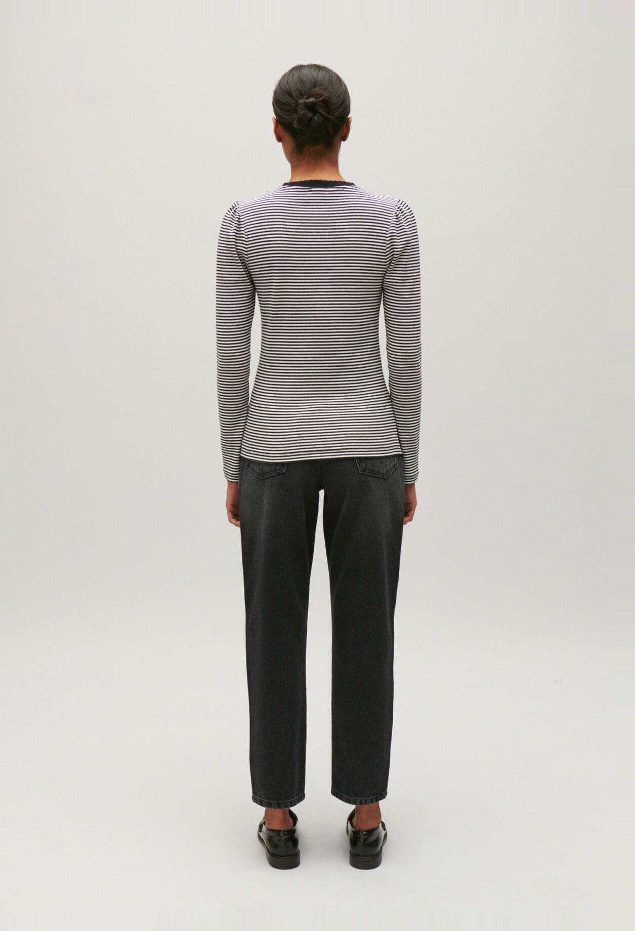 Two-tone striped T-shirt