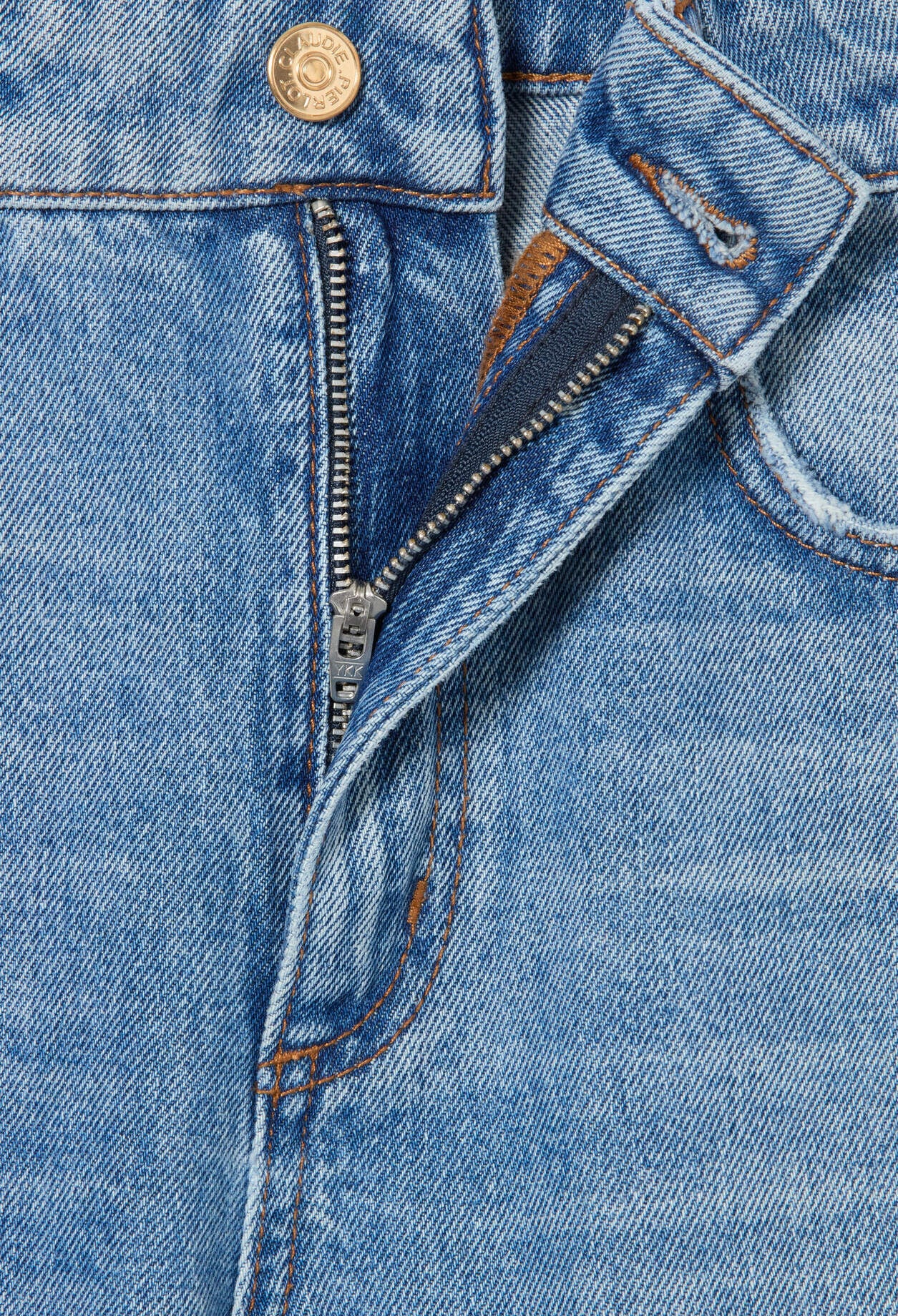 Organic cotton jeans gold details