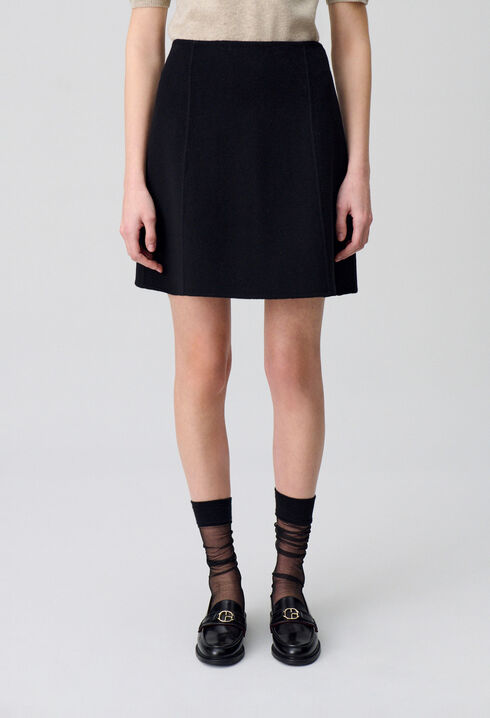 Straight mini skirt