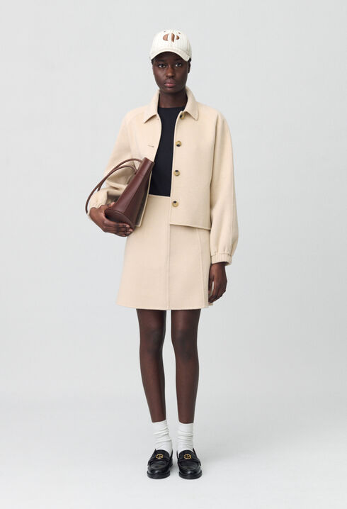 Straight mini skirt