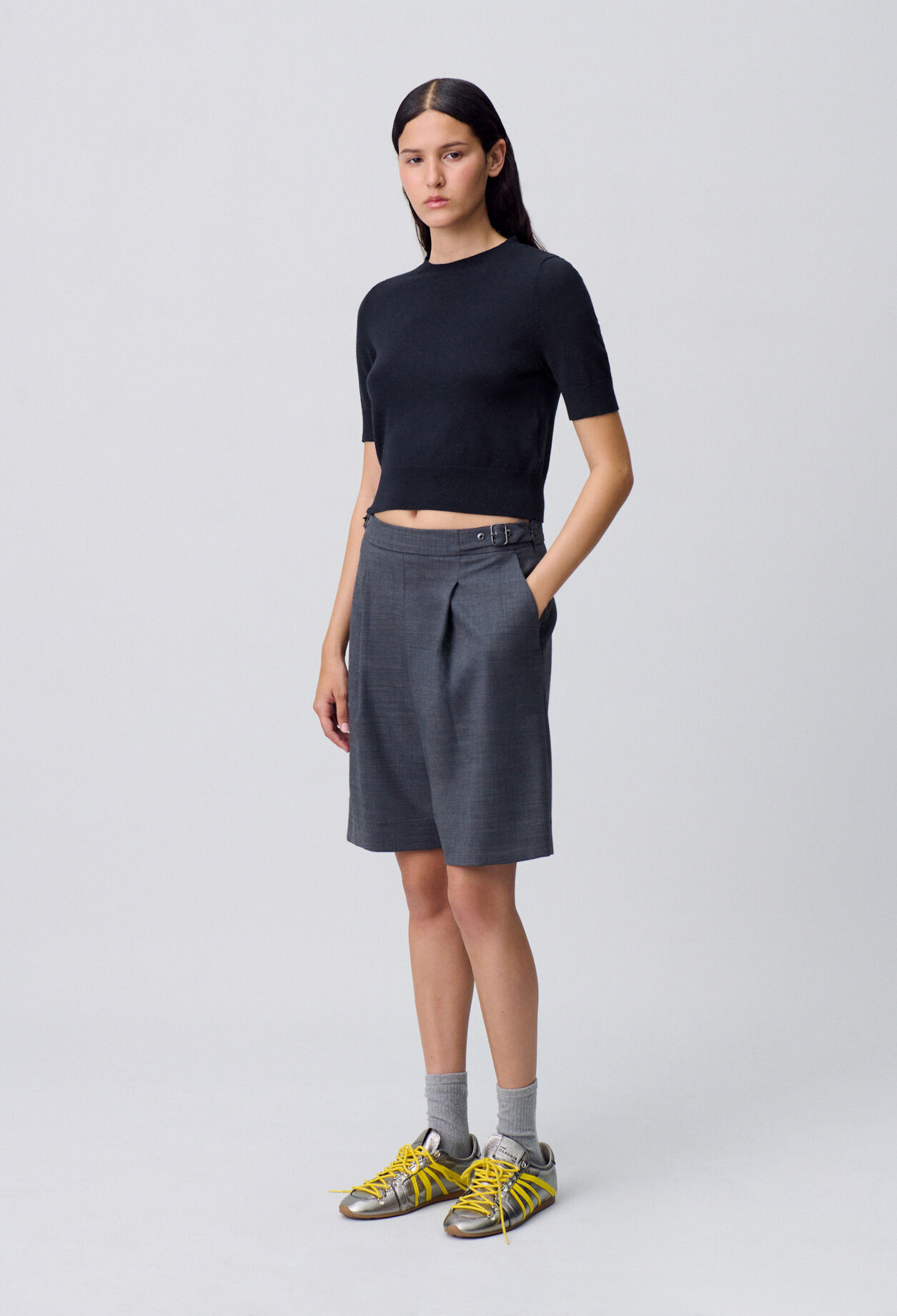 Fine Knit Top with Collar