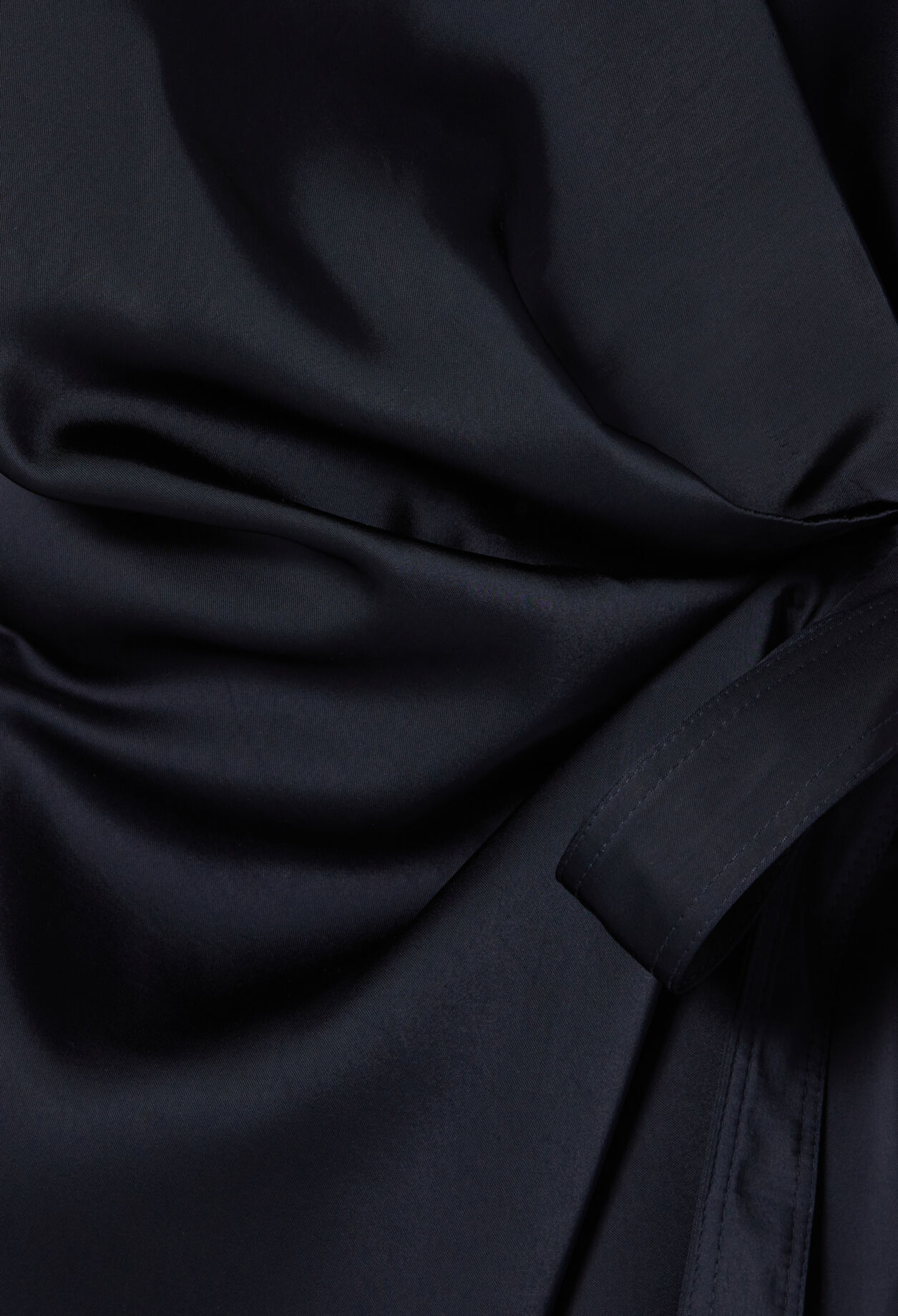 Mid-length Satin Wrap Dress
