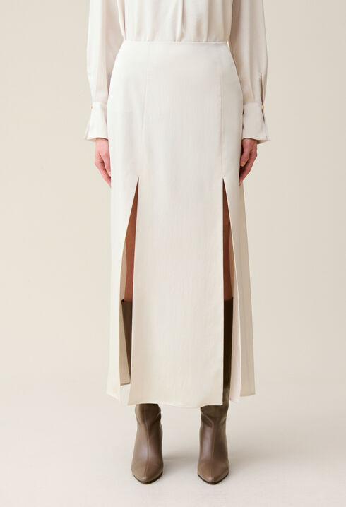 Flowy Pleated Maxi Skirt