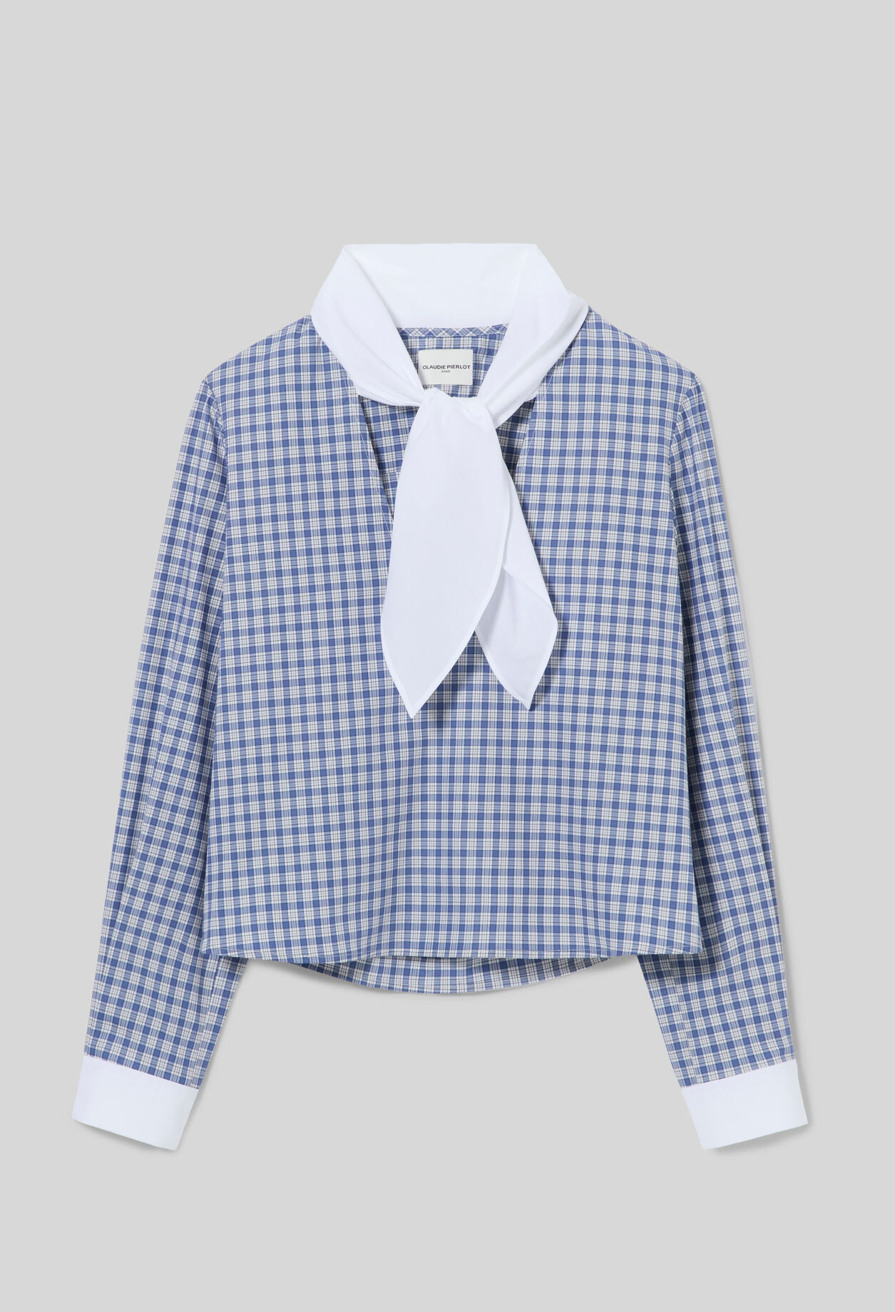 Checked poplin blouse