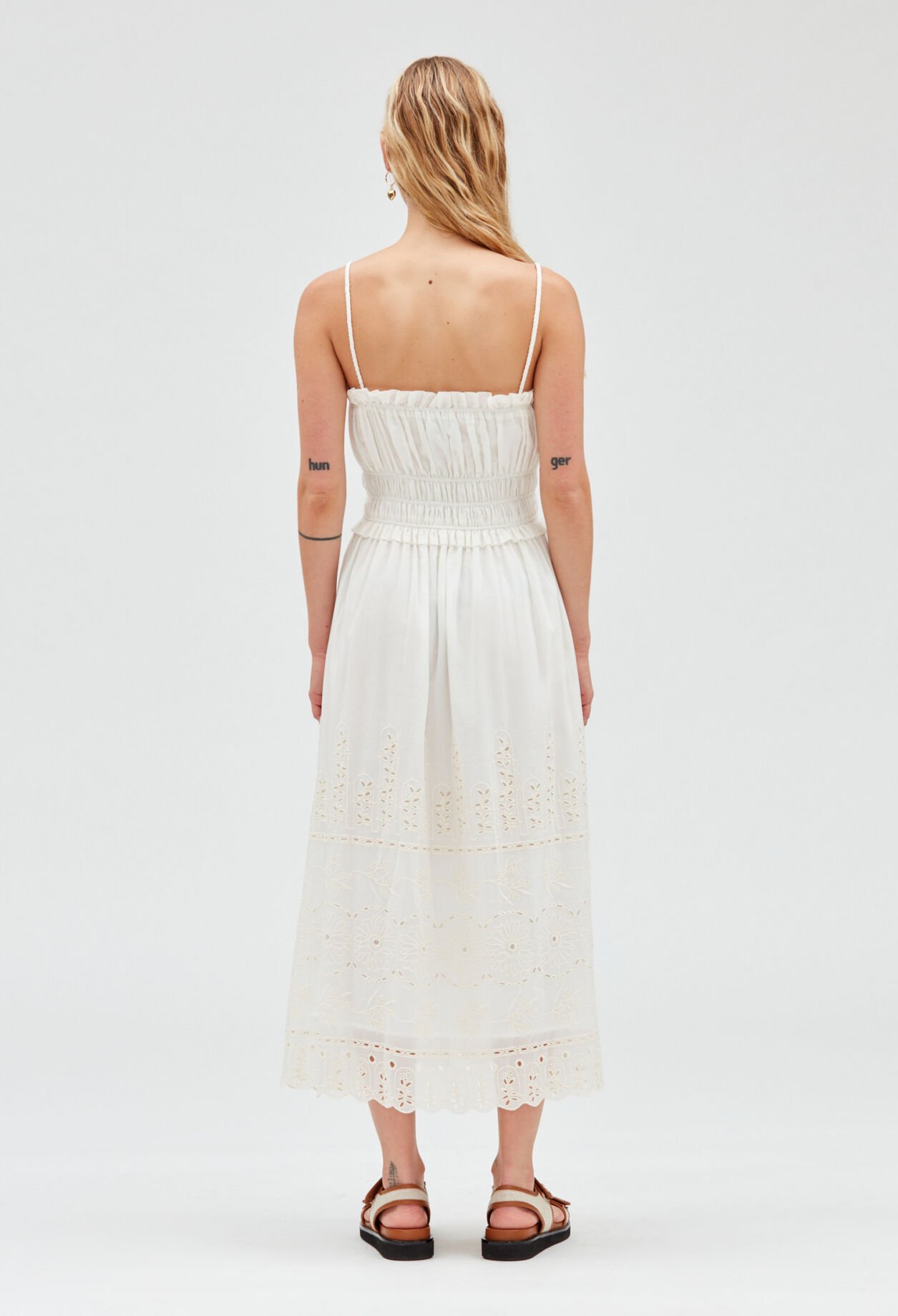 Off-white midi dress