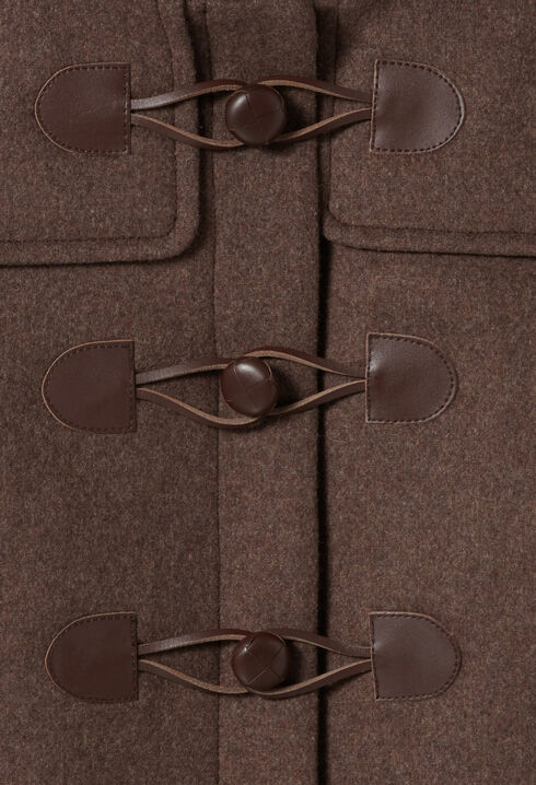 Brown long hooded coat