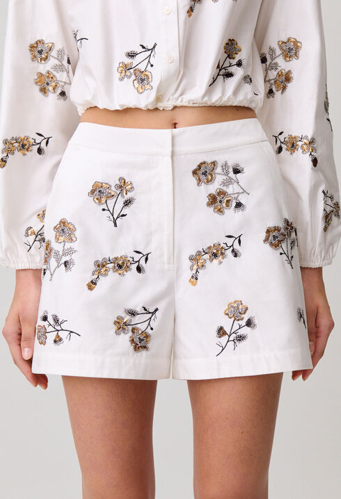 Floral short shorts