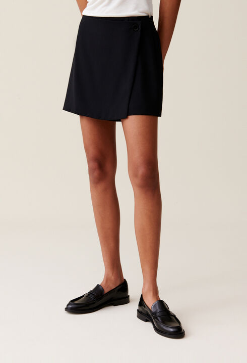 Wrap-style Skort with Buttons