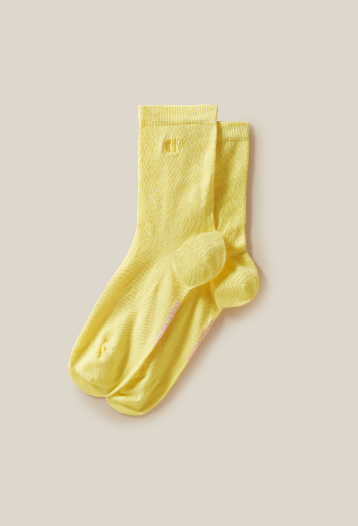 Sock with CP monogram embroidery