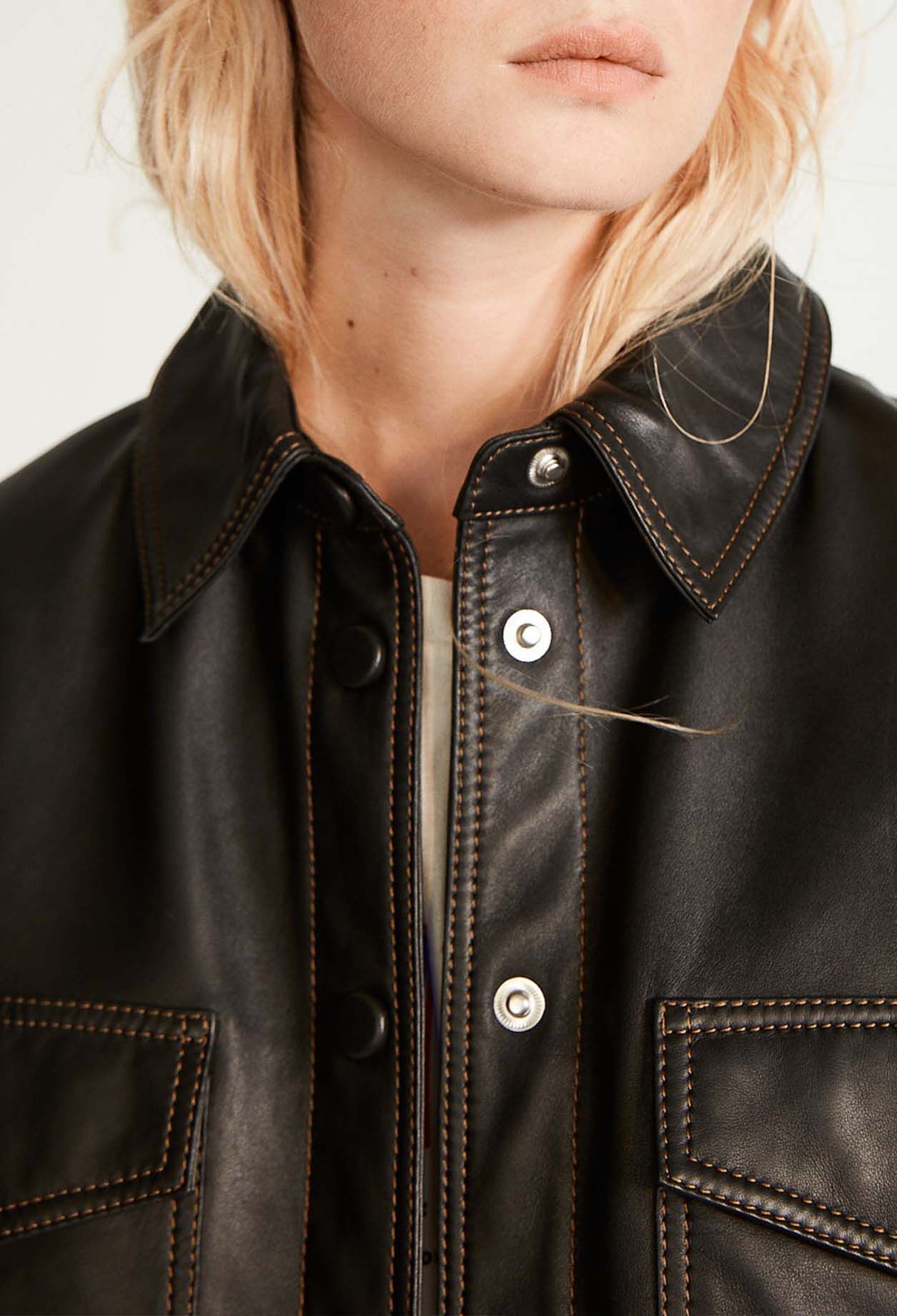Leather shirt