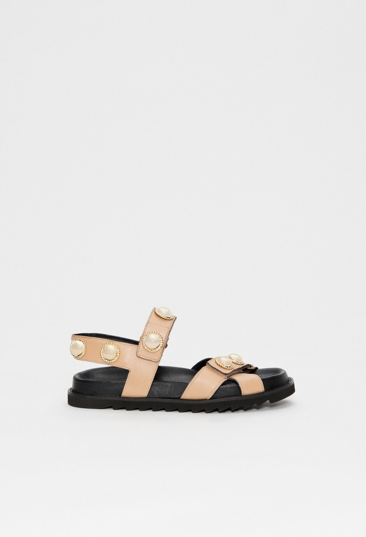 Eco-friendly leather slingback sandals