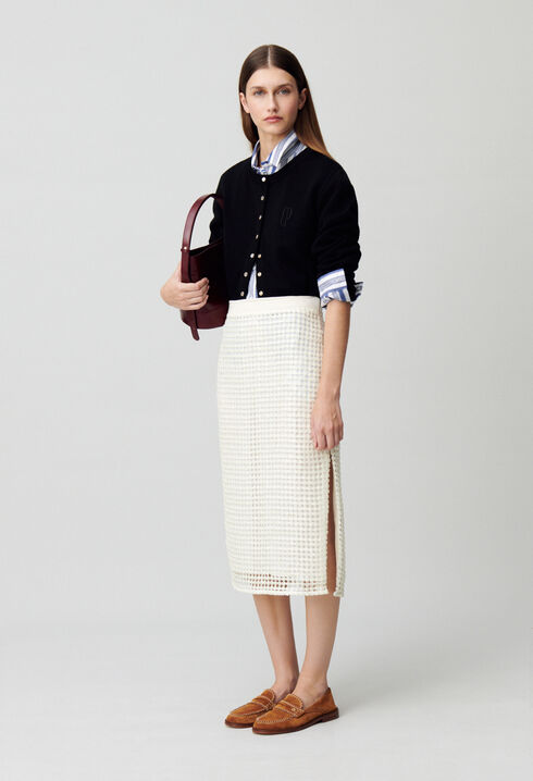 Crochet midi skirt