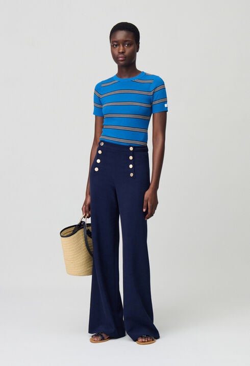 Straight-Leg Sailor Trousers
