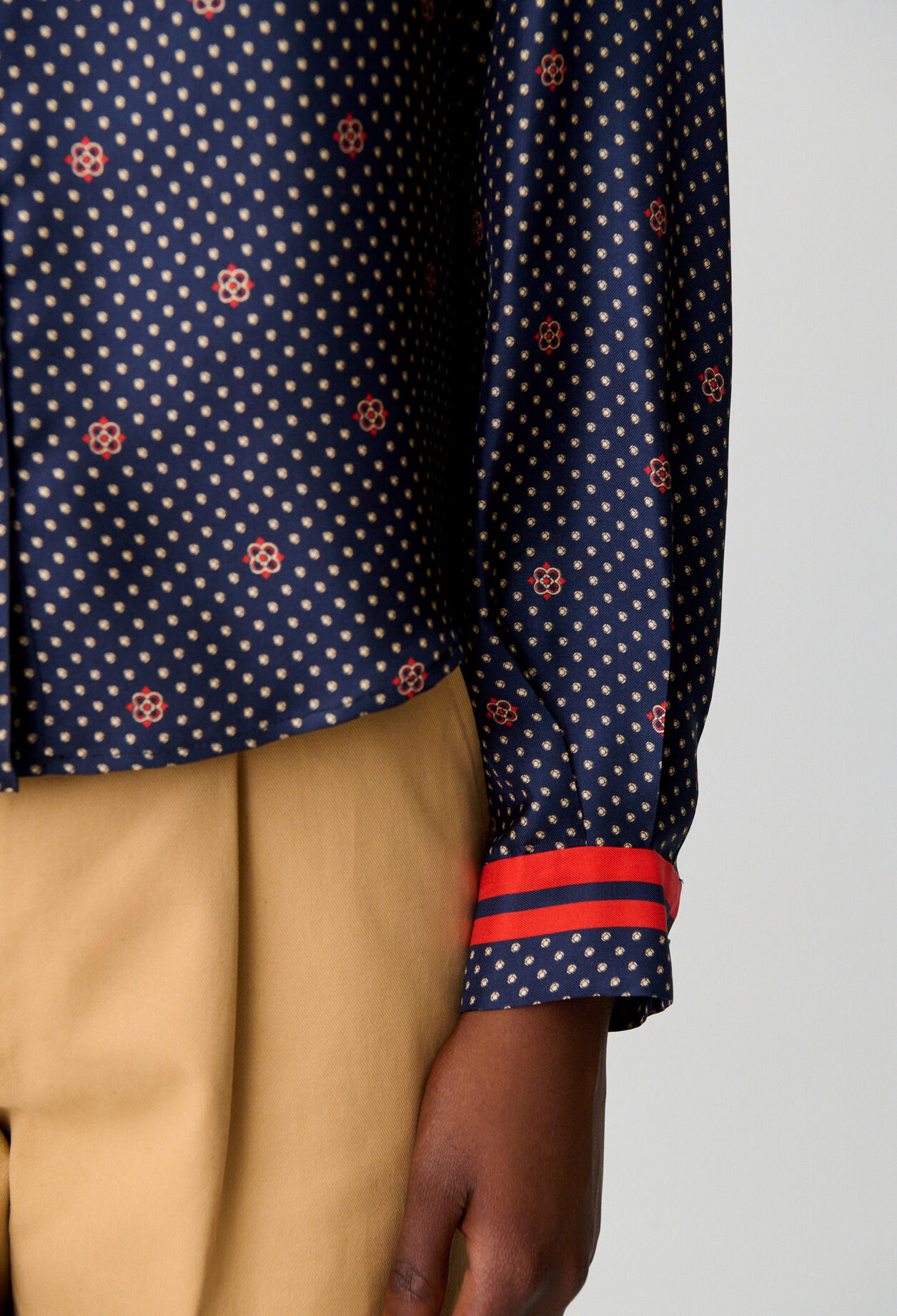 Printed silk shirt